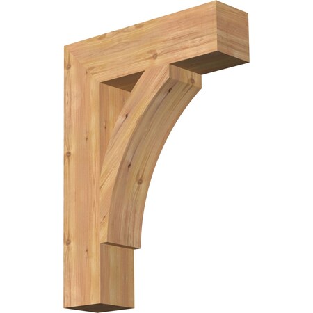 Ekena Millwork Thorton Block Smooth Bracket, Western Red Cedar, 5 1/2"W x 22"D x 30"H BKT06X22X30THR05SWR